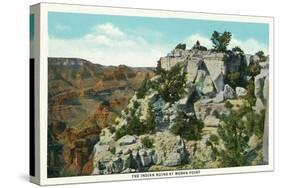 Grand Canyon Nat'l Park, Arizona - View of Indian Ruins at Moran Point, c.1932-Lantern Press-Stretched Canvas