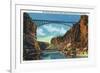 Grand Canyon Nat'l Park, Arizona - View of the Grand Canyon Navajo Bridge at Lee's Ferry, c.1938-Lantern Press-Framed Premium Giclee Print