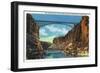 Grand Canyon Nat'l Park, Arizona - View of the Grand Canyon Navajo Bridge at Lee's Ferry, c.1938-Lantern Press-Framed Art Print