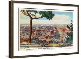 Grand Canyon Nat'l Park, Arizona - Yavapai Footpath View of Canyon-Lantern Press-Framed Art Print