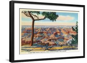 Grand Canyon Nat'l Park, Arizona - Yavapai Footpath View of Canyon-Lantern Press-Framed Art Print