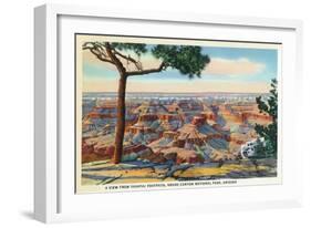 Grand Canyon Nat'l Park, Arizona - Yavapai Footpath View of Canyon-Lantern Press-Framed Art Print