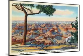 Grand Canyon Nat'l Park, Arizona - Yavapai Footpath View of Canyon-Lantern Press-Mounted Art Print