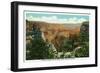 Grand Canyon Nat'l Park, Az - Panoramic View, Vishnu Temple from "Duck-On-The-Rock", c.1932-Lantern Press-Framed Art Print