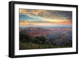 Grand Canyon National Park, Arizona - Hazy Canyon View-Lantern Press-Framed Art Print