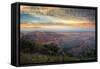 Grand Canyon National Park, Arizona - Hazy Canyon View-Lantern Press-Framed Stretched Canvas