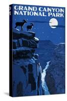 Grand Canyon National Park, Arizona - Night Scene-Lantern Press-Stretched Canvas