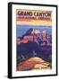 Grand Canyon National Park - Bright Angel Point-Lantern Press-Framed Art Print