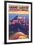 Grand Canyon National Park - Bright Angel Point-Lantern Press-Framed Art Print