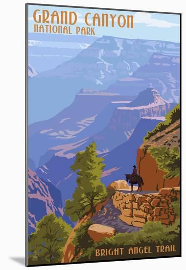 Grand Canyon National Park - Bright Angel Trail-null-Mounted Poster