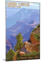 Grand Canyon National Park - Bright Angel Trail-Lantern Press-Mounted Art Print