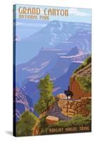 Grand Canyon National Park - Bright Angel Trail-Lantern Press-Stretched Canvas