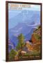 Grand Canyon National Park - Bright Angel Trail-Lantern Press-Framed Art Print