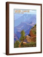 Grand Canyon National Park - Bright Angel Trail-Lantern Press-Framed Art Print