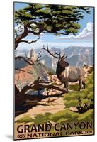 Grand CaNYon National Park - Elk & Point Imperial-null-Mounted Poster