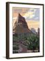 Grand Canyon National Park - Hermit Trail-Lantern Press-Framed Art Print