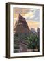 Grand Canyon National Park - Hermit Trail-Lantern Press-Framed Art Print