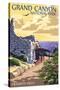 Grand Canyon National Park - Hermits Rest-Lantern Press-Stretched Canvas