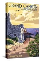 Grand Canyon National Park - Hermits Rest-Lantern Press-Stretched Canvas