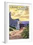 Grand Canyon National Park - Hermits Rest-Lantern Press-Framed Art Print