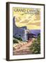 Grand Canyon National Park - Hermits Rest-Lantern Press-Framed Art Print