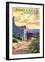 Grand Canyon National Park - Hermits Rest-Lantern Press-Framed Art Print