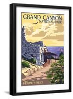 Grand Canyon National Park - Hermits Rest-Lantern Press-Framed Art Print