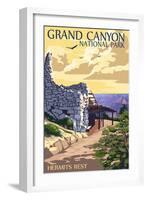 Grand Canyon National Park - Hermits Rest-Lantern Press-Framed Art Print