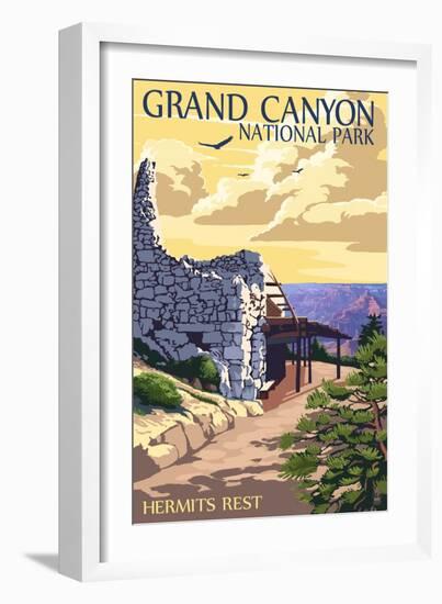 Grand Canyon National Park - Hermits Rest-Lantern Press-Framed Art Print