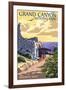 Grand Canyon National Park - Hermits Rest-Lantern Press-Framed Art Print