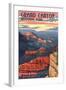 Grand Canyon National Park - Mather Point-Lantern Press-Framed Art Print