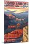 Grand Canyon National Park - Mather Point-Lantern Press-Mounted Art Print