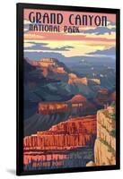 Grand Canyon National Park - Mather Point-Lantern Press-Framed Art Print