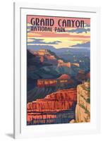 Grand Canyon National Park - Mather Point-Lantern Press-Framed Art Print