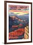 Grand Canyon National Park - Mather Point-Lantern Press-Framed Art Print