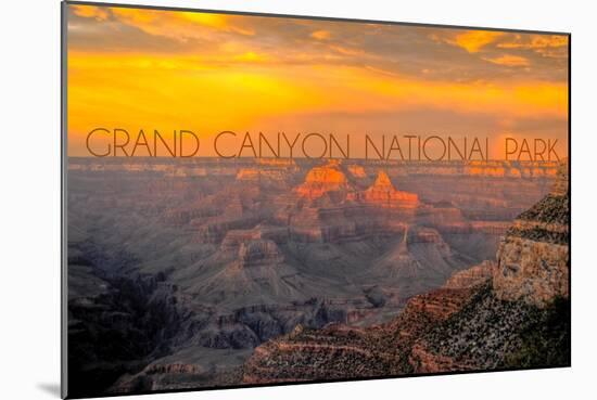 Grand Canyon National Park - Overview-Lantern Press-Mounted Art Print