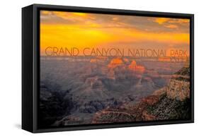 Grand Canyon National Park - Overview-Lantern Press-Framed Stretched Canvas