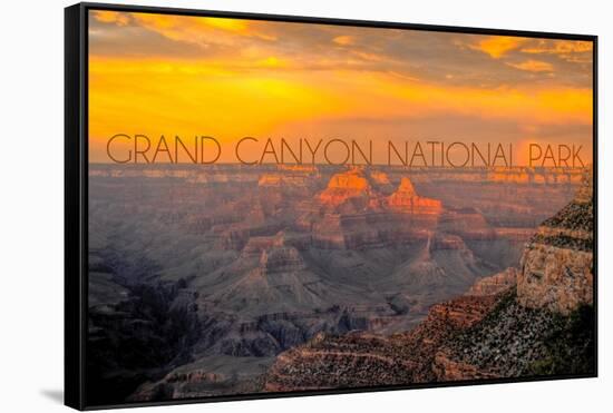 Grand Canyon National Park - Overview-Lantern Press-Framed Stretched Canvas