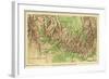 Grand Canyon National Park - Panoramic Map-Lantern Press-Framed Art Print