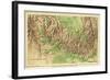 Grand Canyon National Park - Panoramic Map-Lantern Press-Framed Art Print