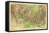 Grand Canyon National Park - Panoramic Map-Lantern Press-Framed Stretched Canvas