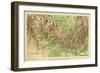 Grand Canyon National Park - Panoramic Map-Lantern Press-Framed Art Print