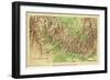 Grand Canyon National Park - Panoramic Map-Lantern Press-Framed Art Print