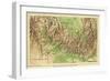 Grand Canyon National Park - Panoramic Map-Lantern Press-Framed Art Print