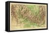 Grand Canyon National Park - Panoramic Map-Lantern Press-Framed Stretched Canvas