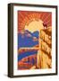 Grand Canyon National Park - Psychedelic-Lantern Press-Framed Art Print