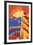 Grand Canyon National Park - Psychedelic-Lantern Press-Framed Art Print