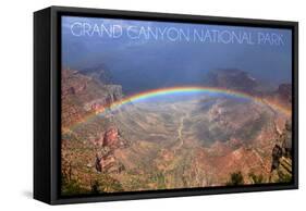 Grand Canyon National Park - Rainbow-Lantern Press-Framed Stretched Canvas