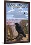 Grand Canyon National Park - Ravens and Angels Window-Lantern Press-Framed Art Print