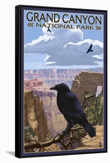 Grand Canyon National Park - Ravens and Angels Window-Lantern Press-Framed Stretched Canvas